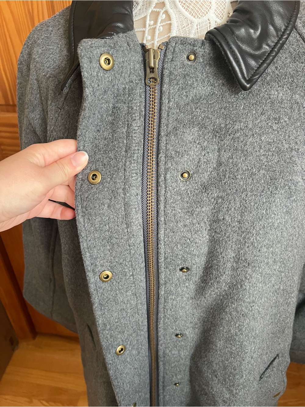 NWOT J Crew Long Barn Jacket™ in drapey wool blend - Picture 4 of 10